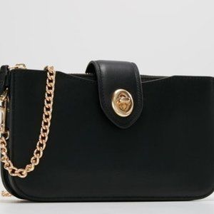 Smooth Leather Turnlock Crossbody 39253
